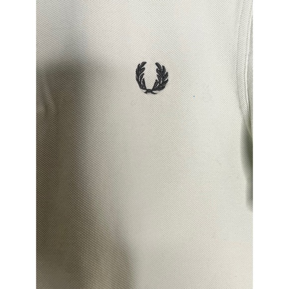 Fred Perry Mens Twin Tipped Polo Shirt Sage Green Cotton Laurel Wreath Large - Picture 5 of 8